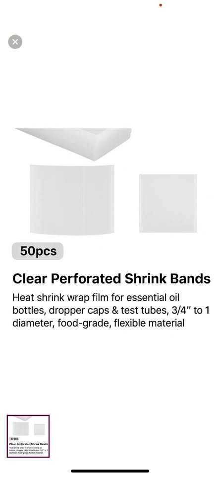 Clear shrink bands