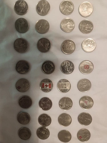Canadian Conmemorative Quarters Lot 32 Coins - photo 5