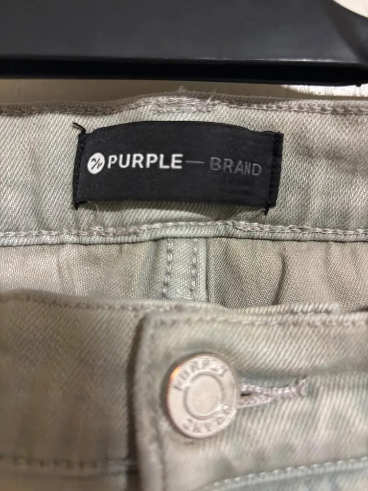 Authentic Light gray purple brand jeans image indicator(4)