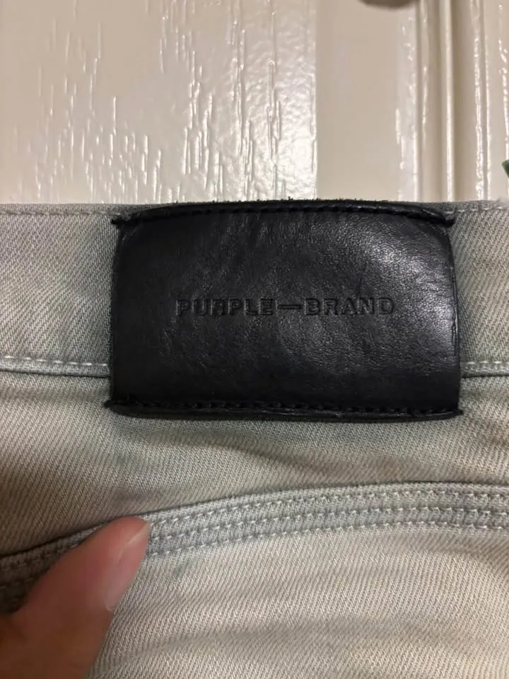Authentic Light gray purple brand jeans image indicator(6)