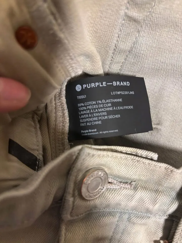 Authentic Light gray purple brand jeans image indicator(7)
