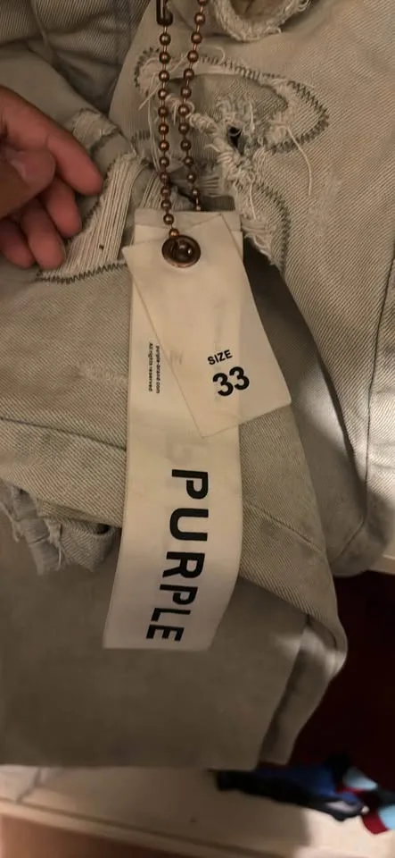 Authentic Light gray purple brand jeans image indicator(10)