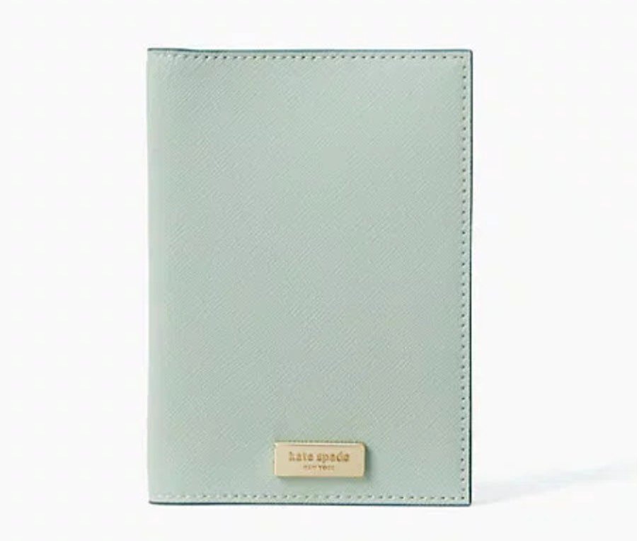 kate spade laurel way passport holder - Green OBO