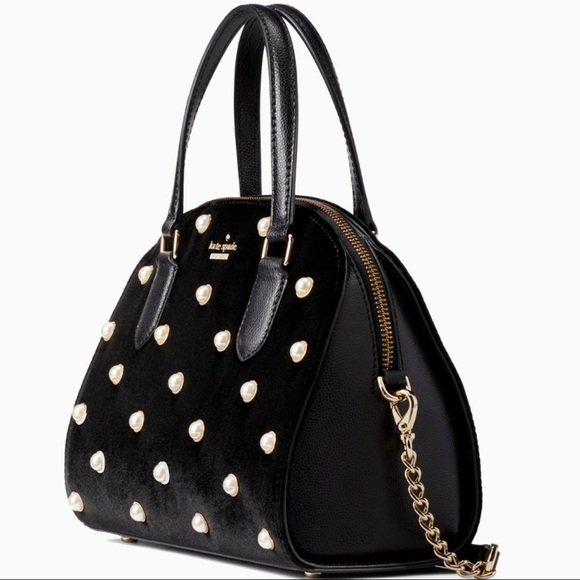 kate spade Laurel Way Velvet Reiley w strap - Black OBO - photo 3