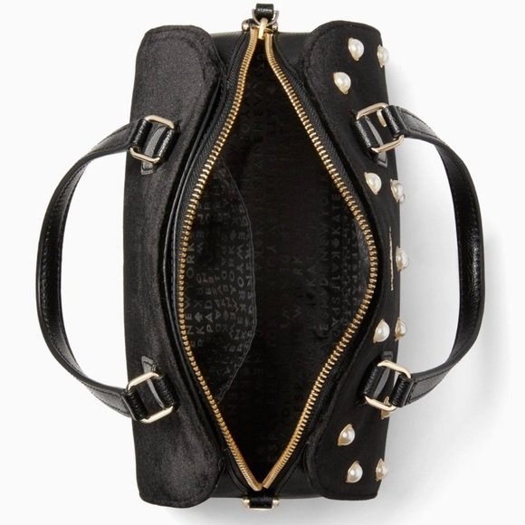 kate spade Laurel Way Velvet Reiley w strap - Black OBO - photo 5