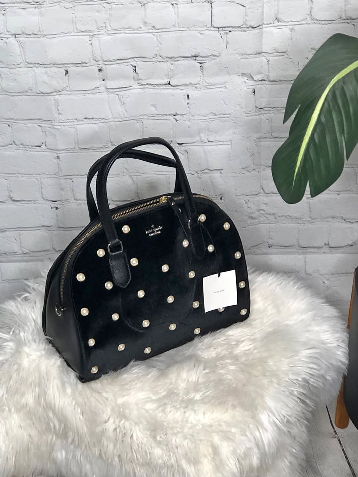kate spade Velvet Reiley Bag - Black OBO