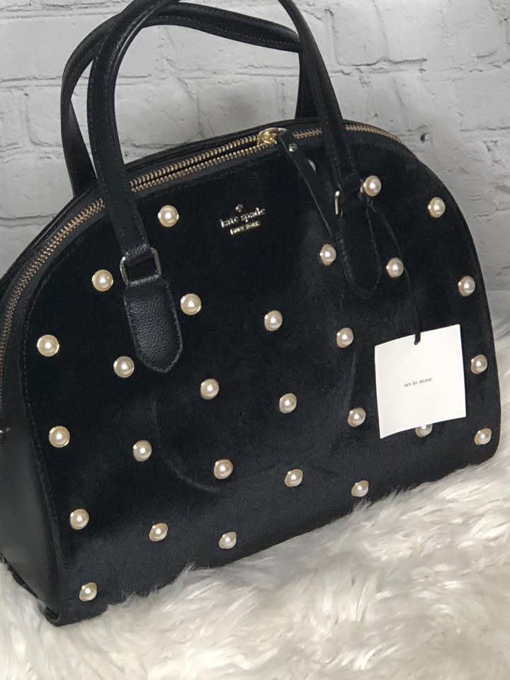 kate spade Velvet Reiley Bag - Black OBO - photo 2