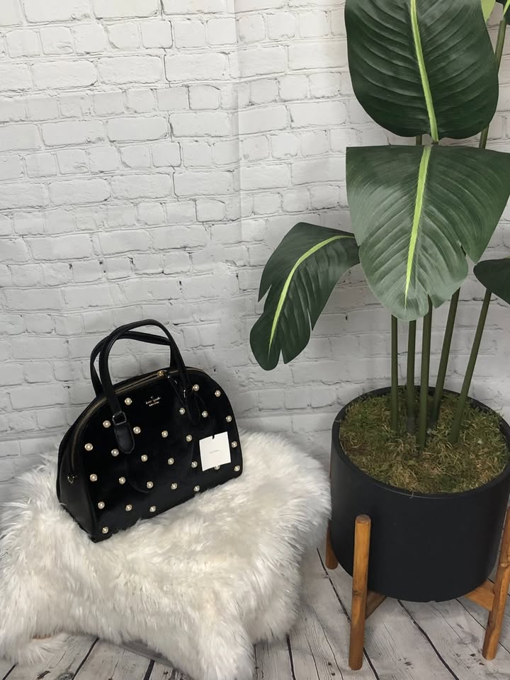 kate spade Velvet Reiley Bag - Black OBO - photo 3