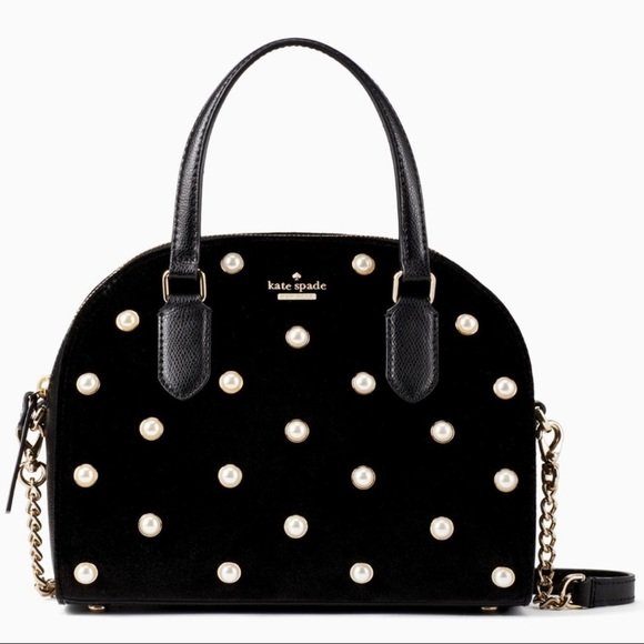 kate spade Velvet Reiley Bag - Black OBO - photo 5