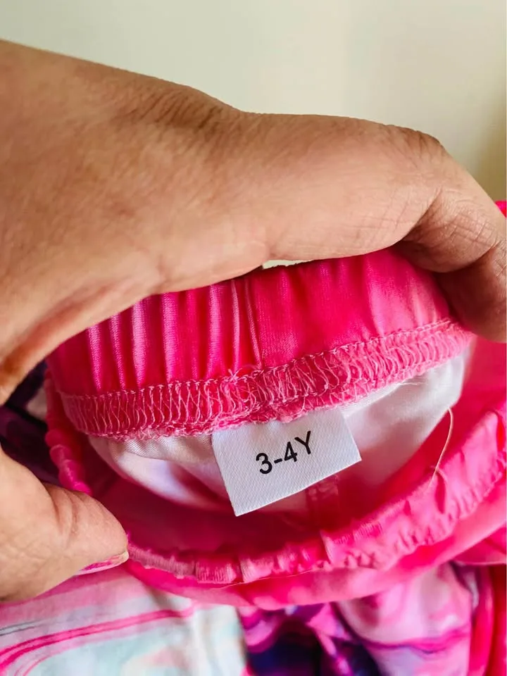 5pcs Vibrant Tie-Dye & Marble Pattern Girls' Stretchy Leggings - image indicator(6)