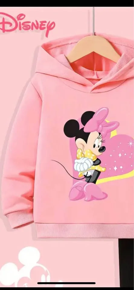 Minnie Mouse Print Hoodie New