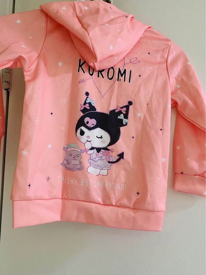 Sanrio Kuromi Girls' 2pcs Hoodie & Sweatpants Set - Brand New - photo 2