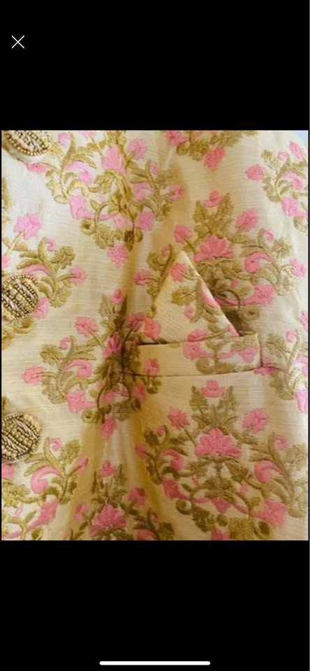 Beautiful sherwani 😍 brand new raw silk with kundan work all ove - photo 5