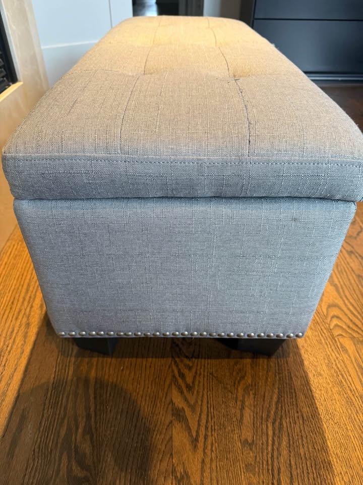 Gray Storage Bench - photo 3