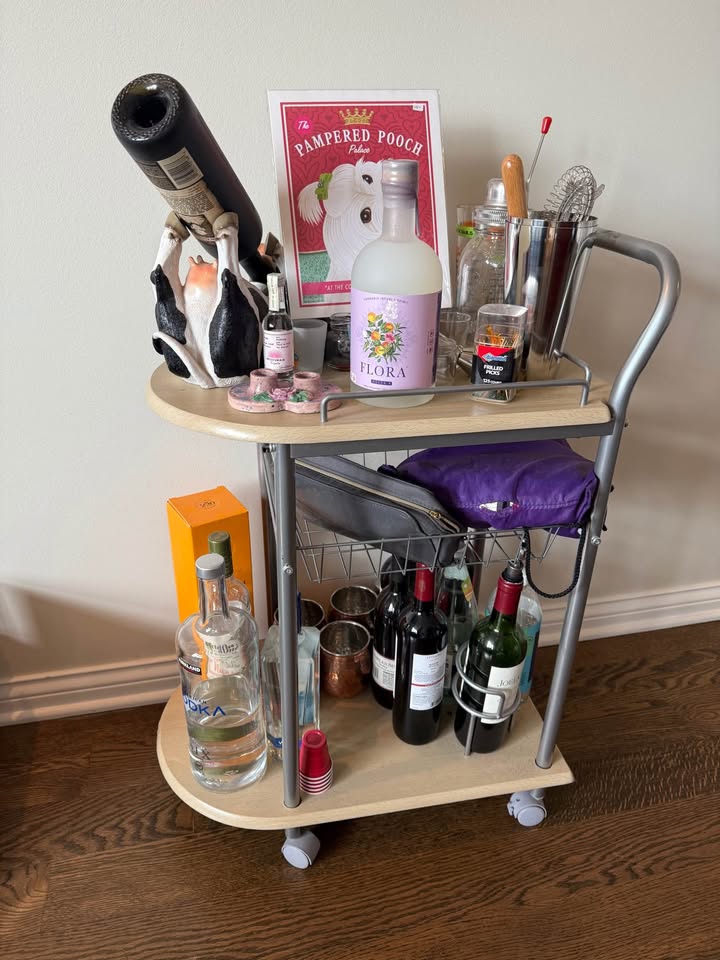 Bar Cart On Wheels, Light Easy to Move - photo 3