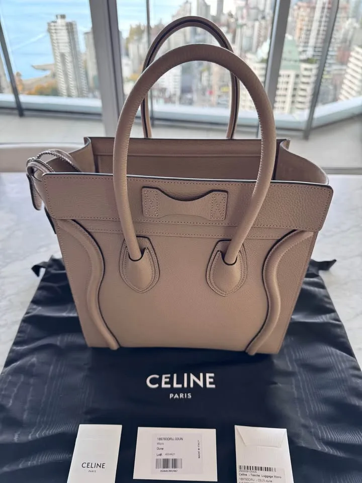 New Celine Micro Luggage Bag with Receipt image indicator(4)