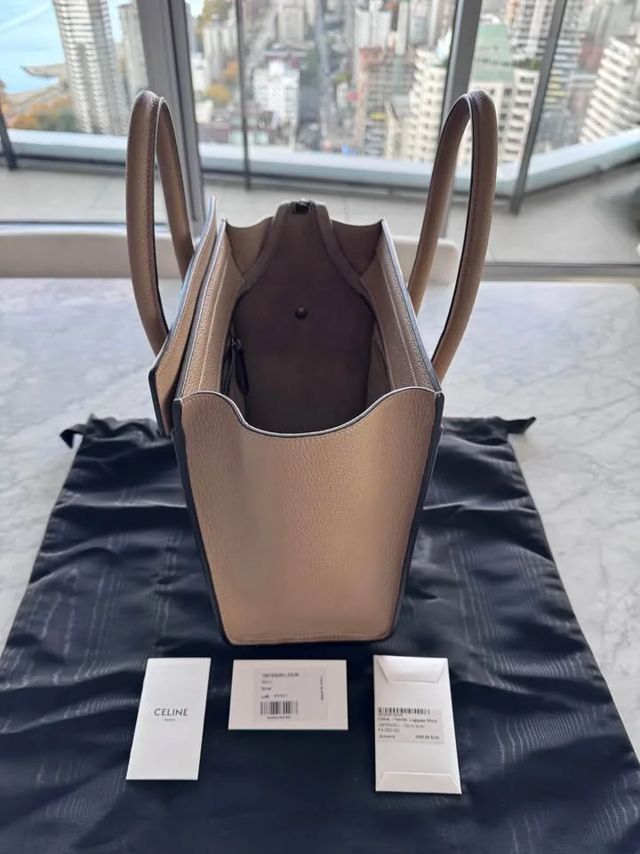 New Celine Micro Luggage Bag with Receipt image indicator(6)