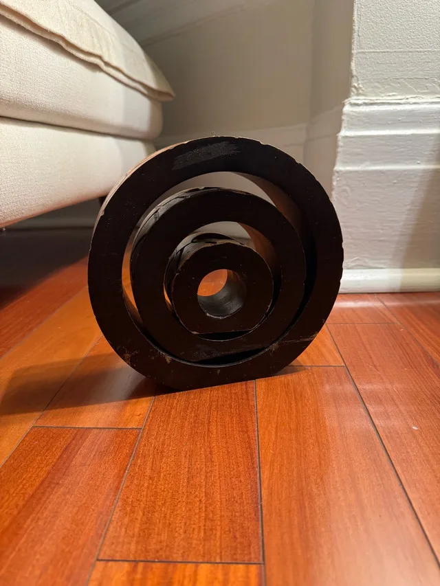 Hand-Carved Nesting Candle Holders – Set of 3 – Rustic Charm image indicator(5)