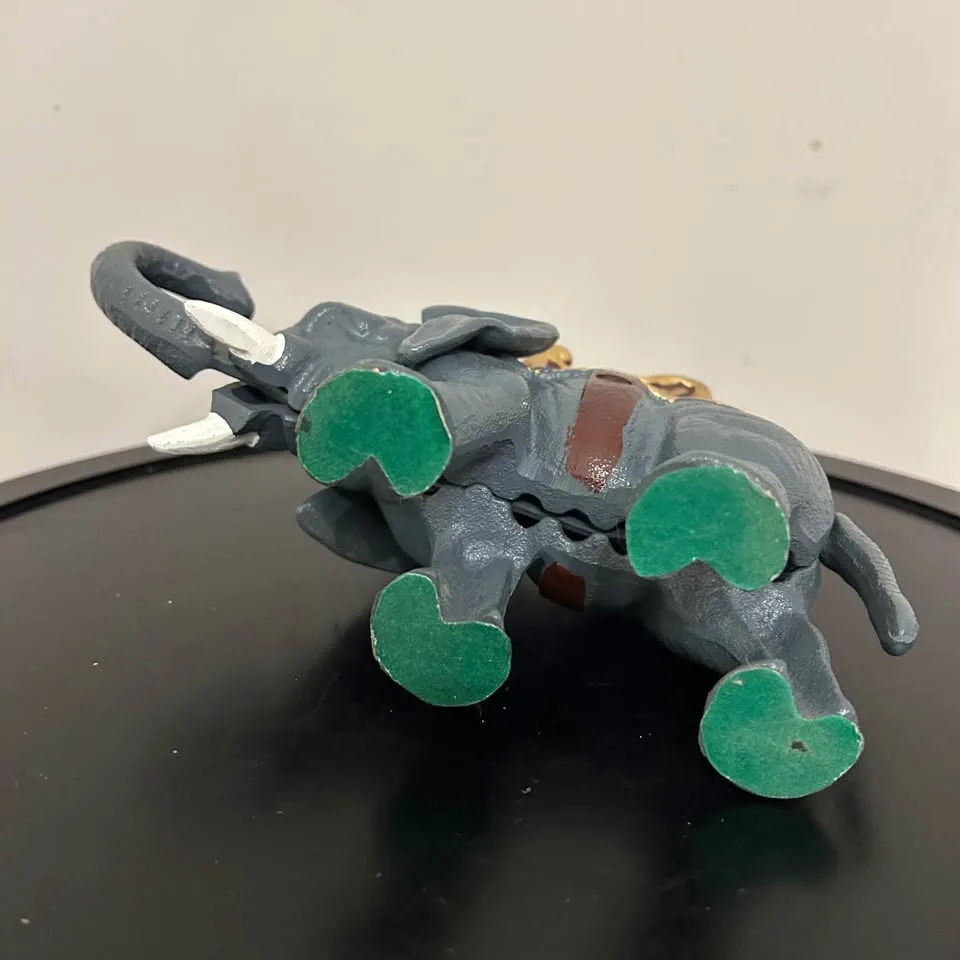 Cast Iron Elephant Mechanical Coin Bank image indicator(4)