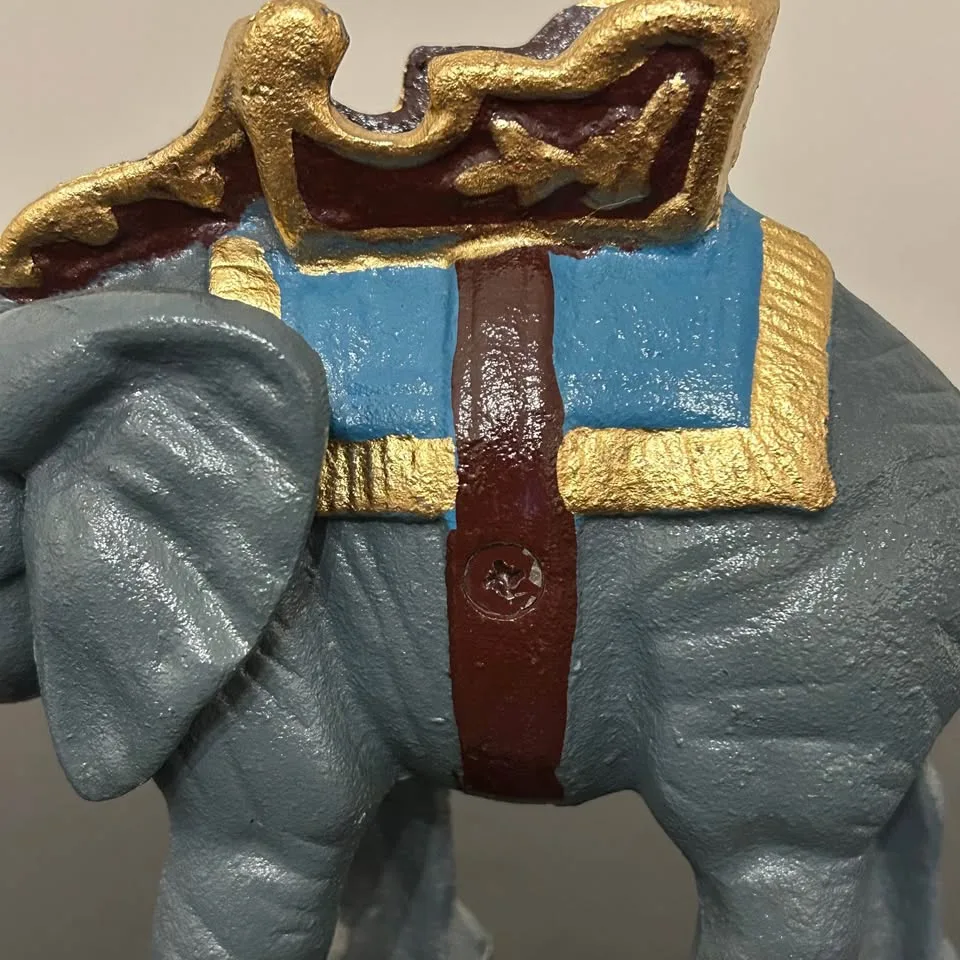 Cast Iron Elephant Mechanical Coin Bank image indicator(6)