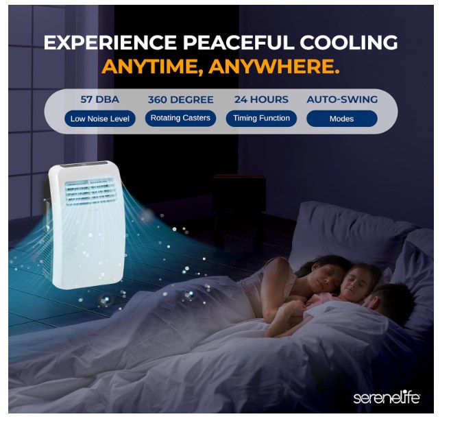 SereneLife Portable Electric Air Conditioner Unit-900W 11,500 BT - photo 3