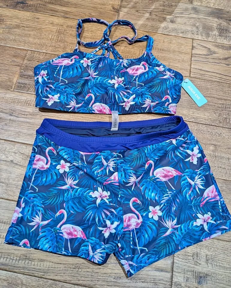 *NEW* Aqua Eve Swim Bra & Shorts (M) thumbnail