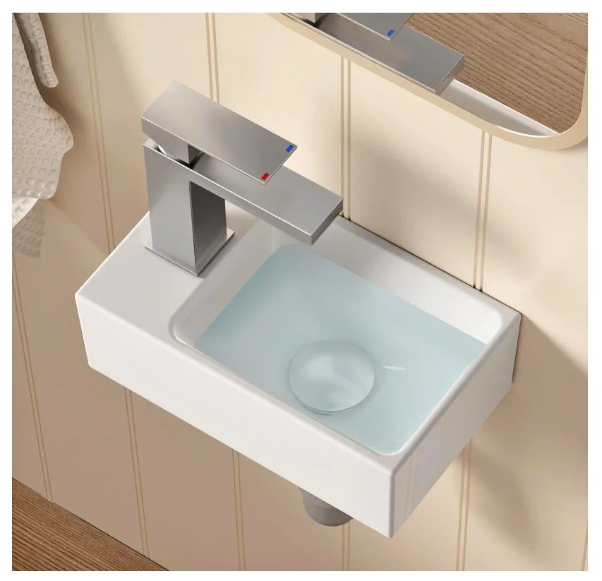 KES Bathroom Sink Small 12X7", Porcelain