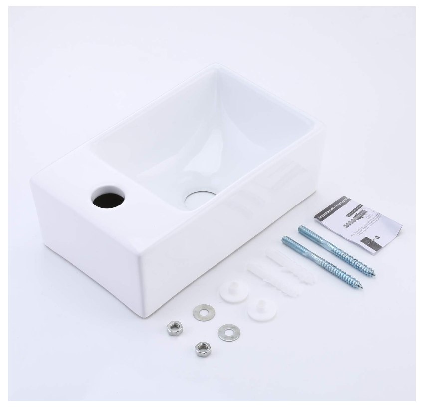 KES Bathroom Sink Small 12X7", Porcelain - photo 3