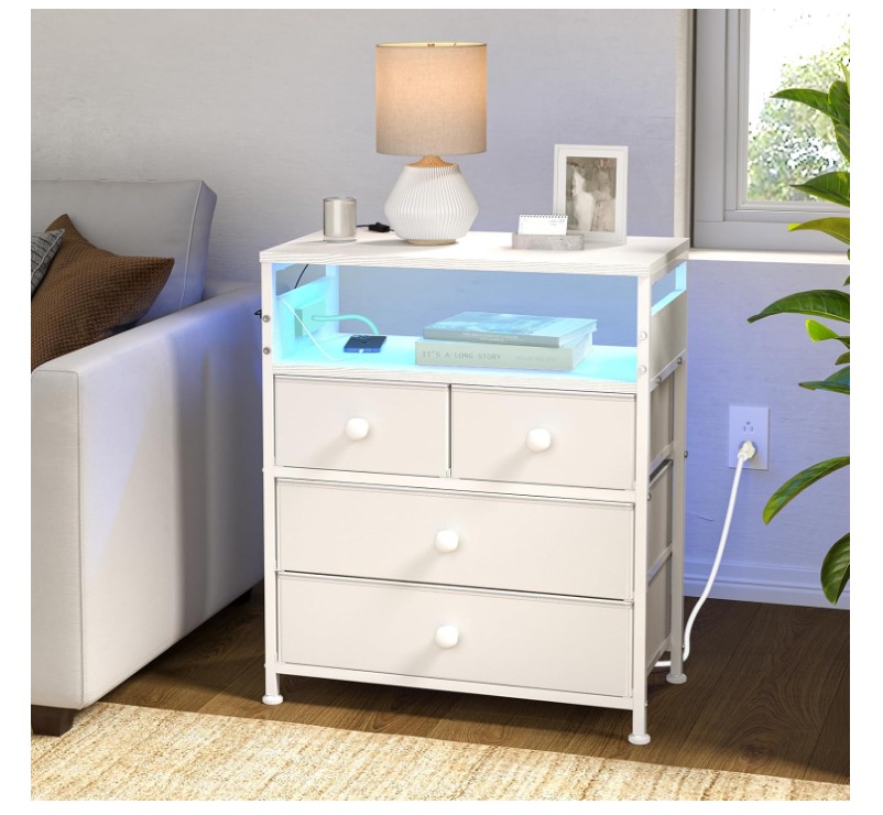 REAHOME Nightstand with Charging Station - photo 2