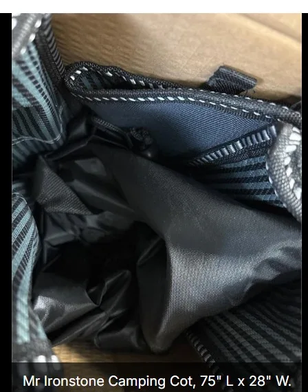 Mr Ironstone Camping Cot, 75" L x 28" W image indicator(4)