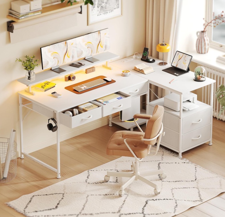 Mexin 55 Inch L Shaped Computer Desk - photo 2