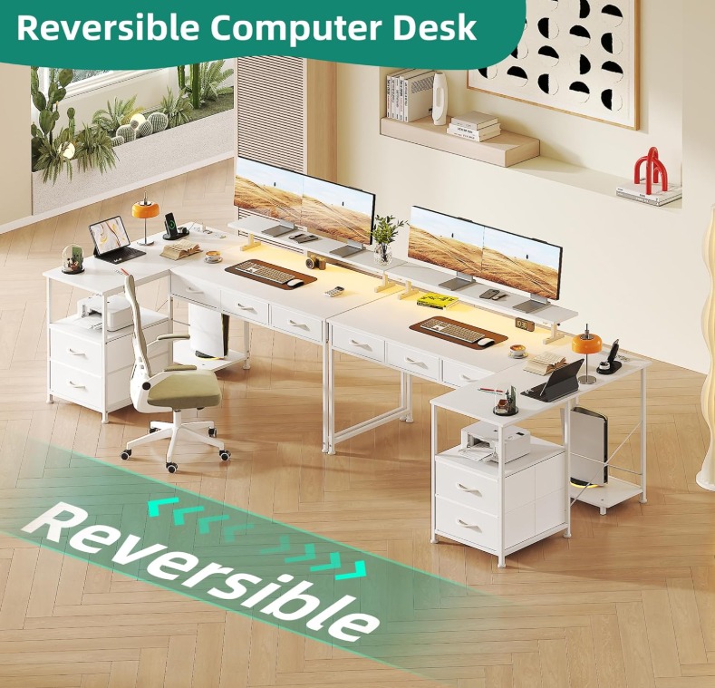 Mexin 55 Inch L Shaped Computer Desk - photo 4