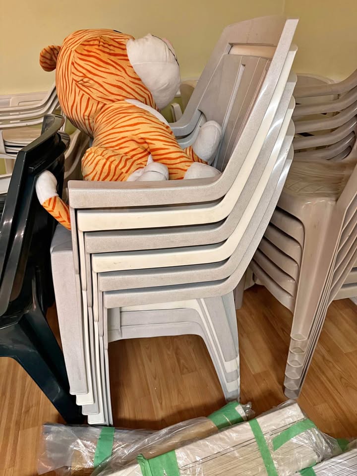 8 Patio chairs