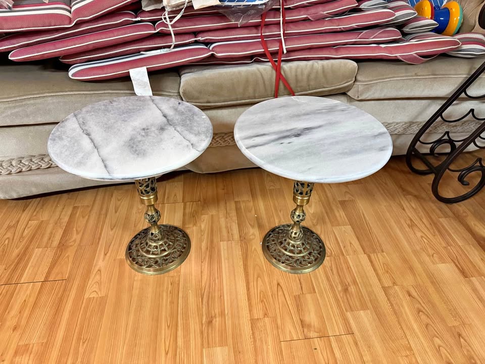 2 Marble Side Tables