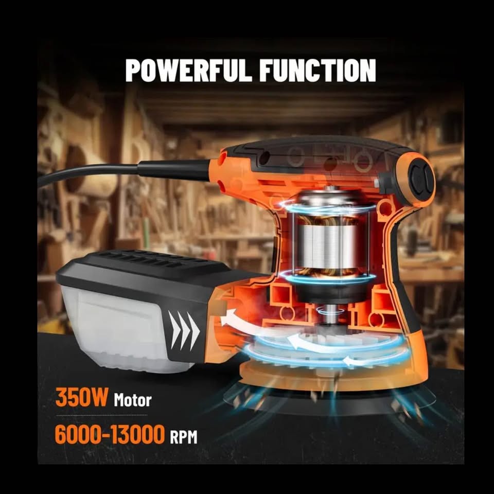 Orbital Sander, 6 Variable Speeds, Up to 13000 rpm - photo 5