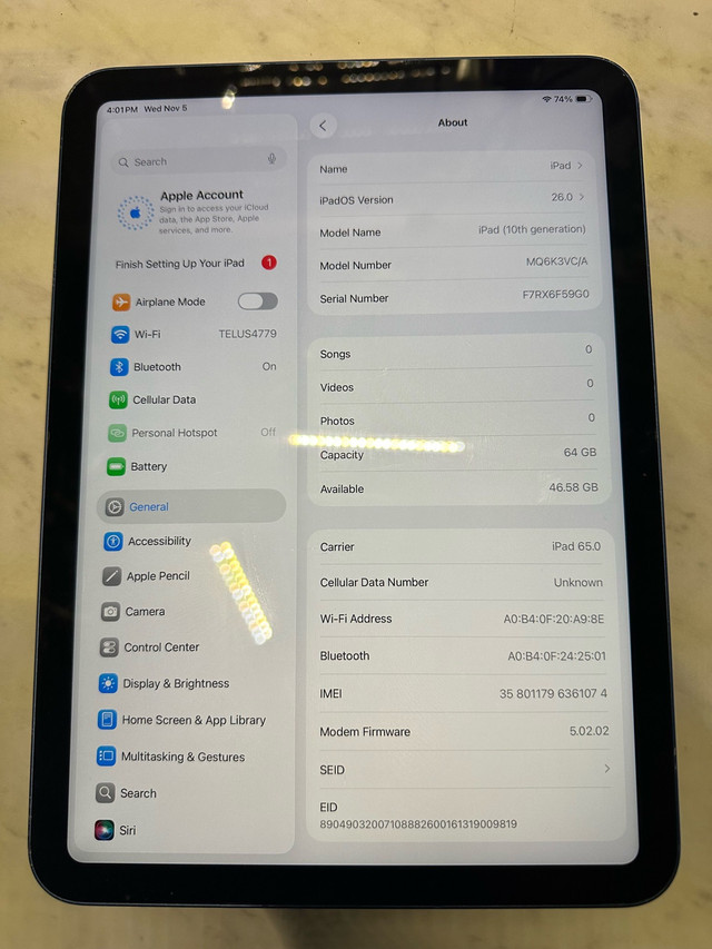 iPad 10th generation 64gb cellular - photo 2