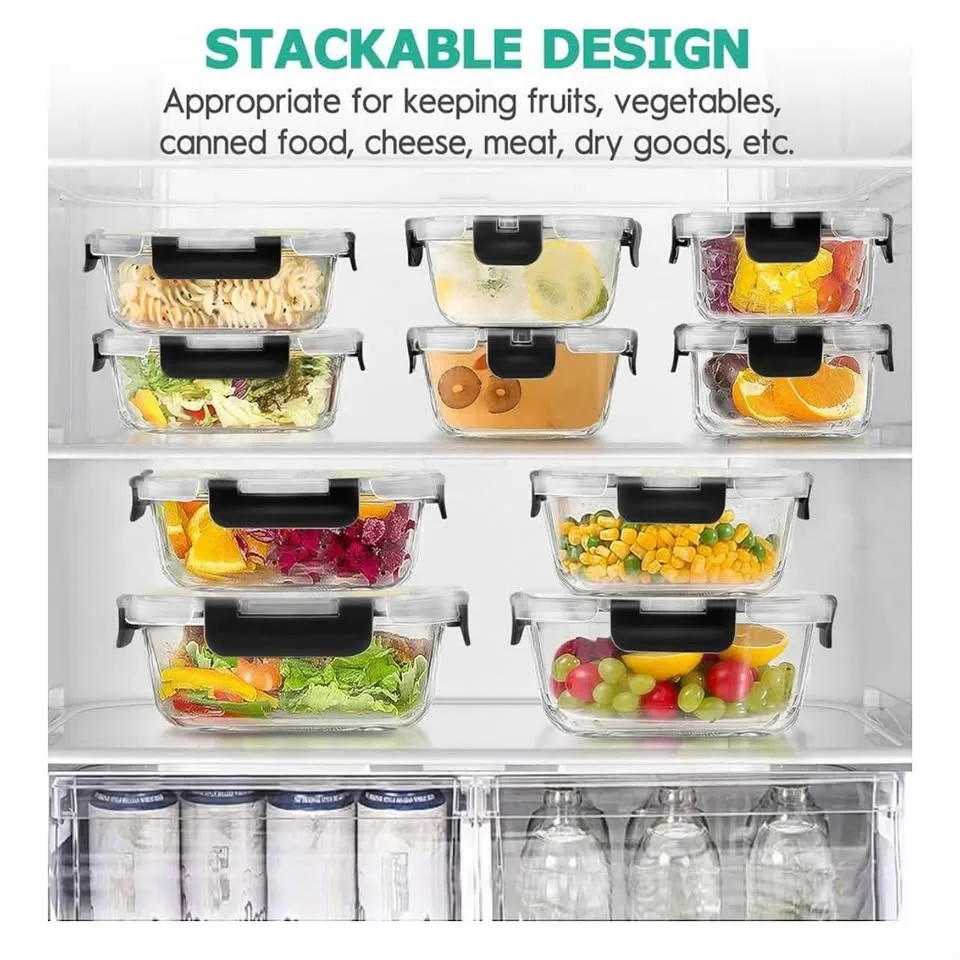 12pcs Leakproof Glass Containers TOP QUALITY 🔥 DURABLE! image indicator(5)