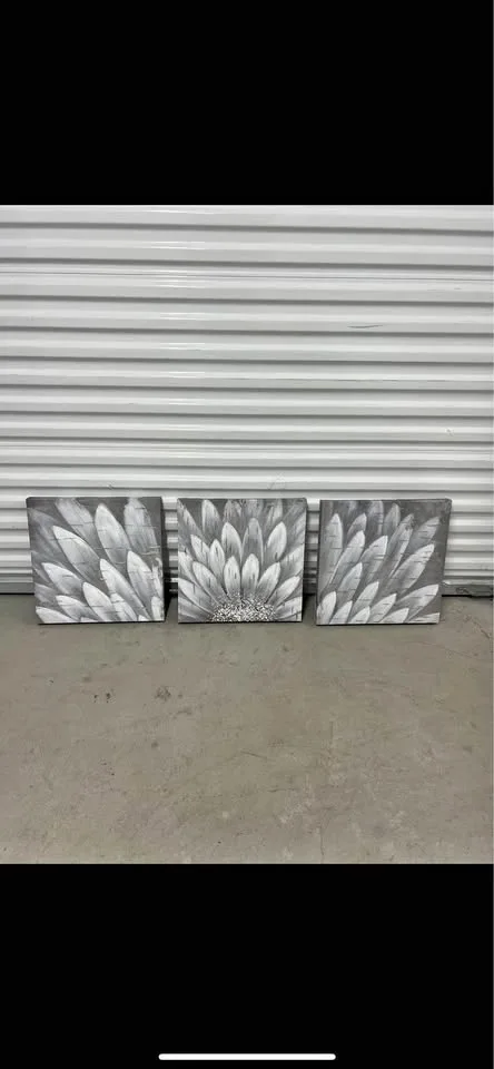 3 piece textured wall art painting home decor