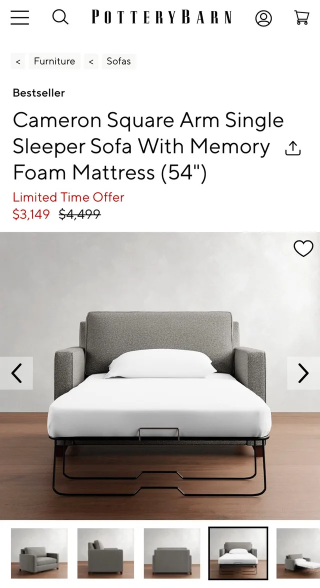 Sleeper Sofa Pottery Barn image indicator(3)