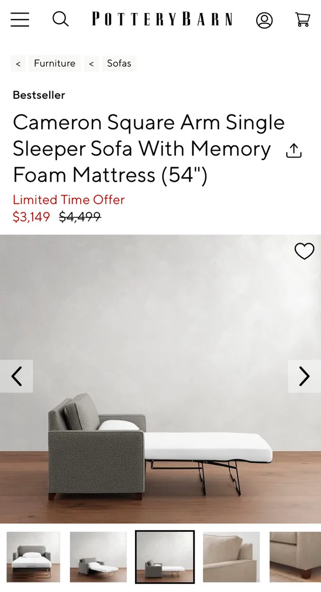 Sleeper Sofa Pottery Barn image indicator(7)