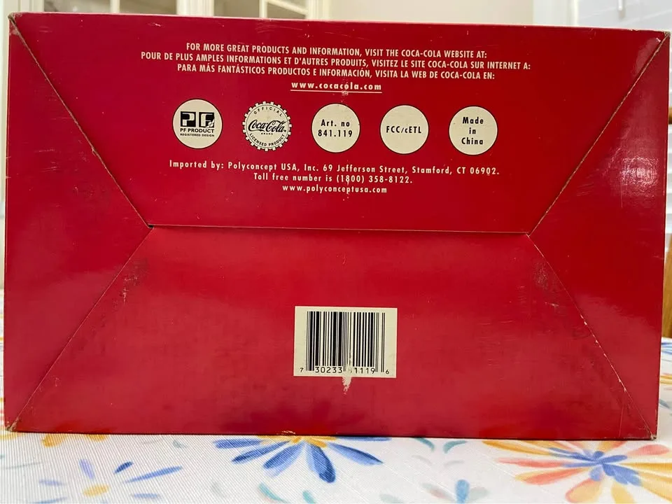 Coca-Cola Wood Crate AM/FM Digital Alarm Clock Radio *NIB image indicator(6)