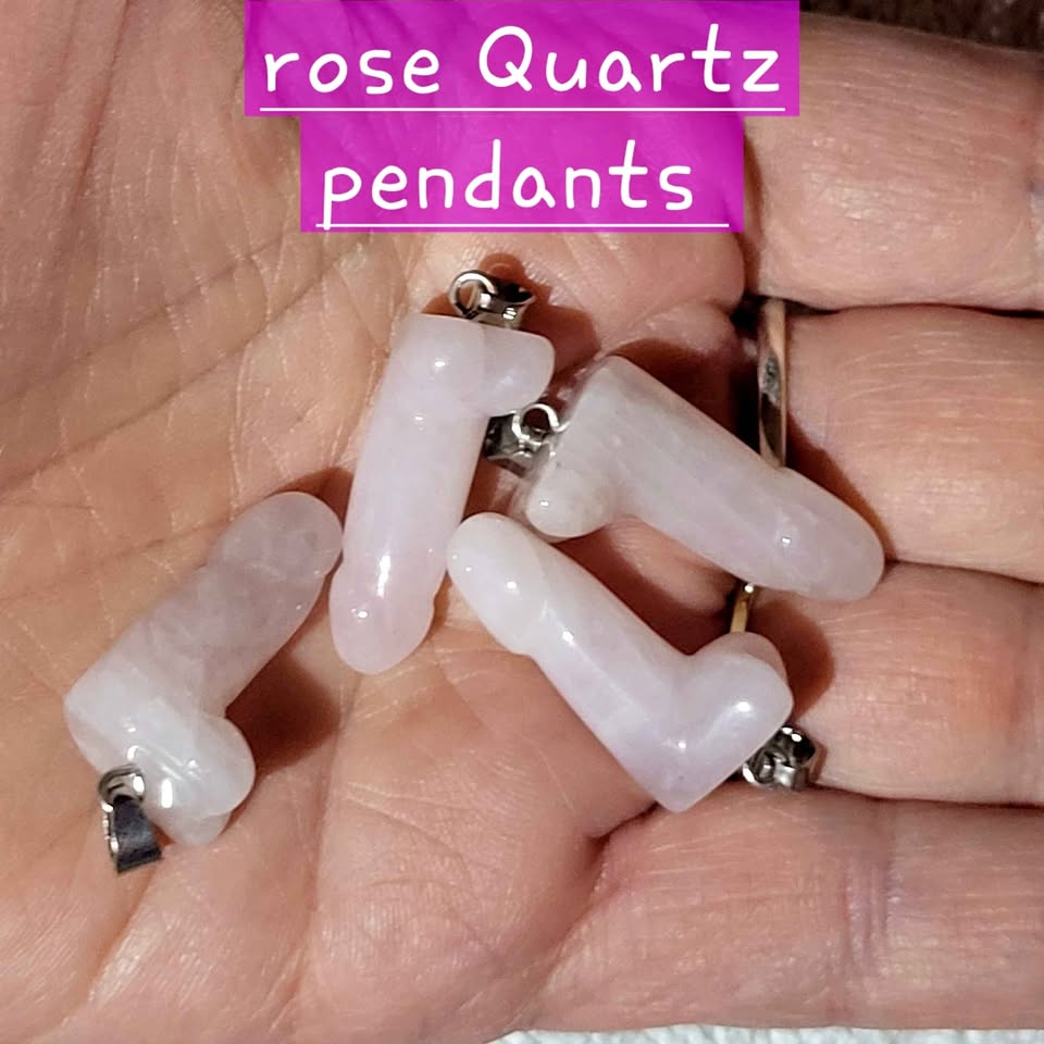 Rose Quartz crystal Pendants