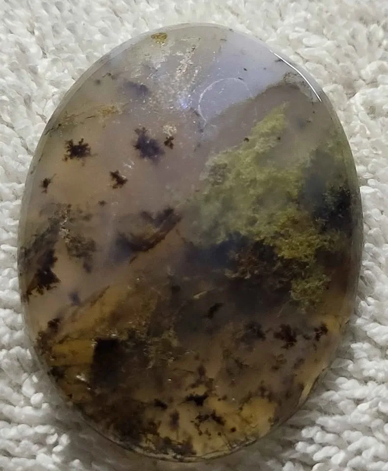 Moss Agate Crystal Cabochon image indicator(2)