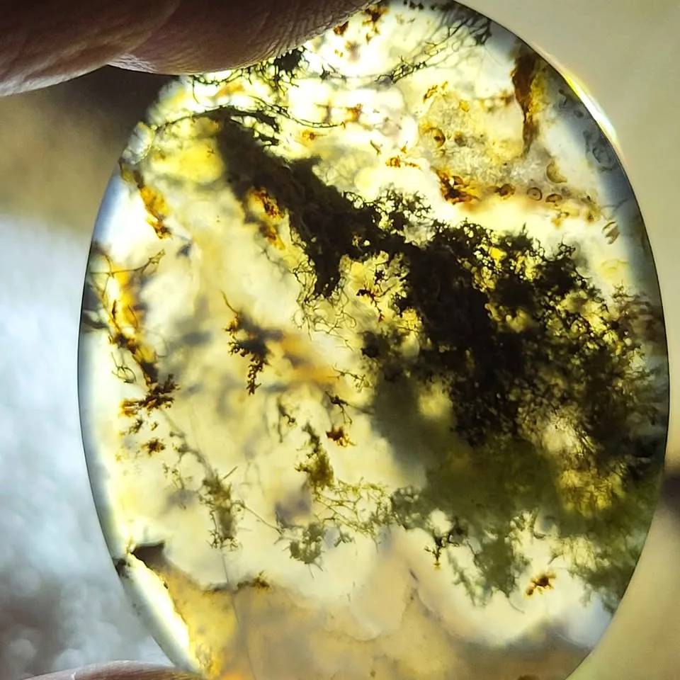 Moss Agate Crystal Cabochon image indicator(3)