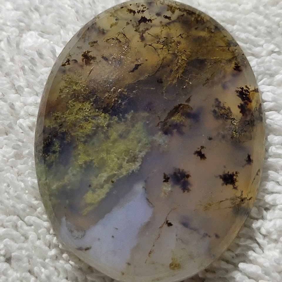 Moss Agate Crystal Cabochon - photo 5