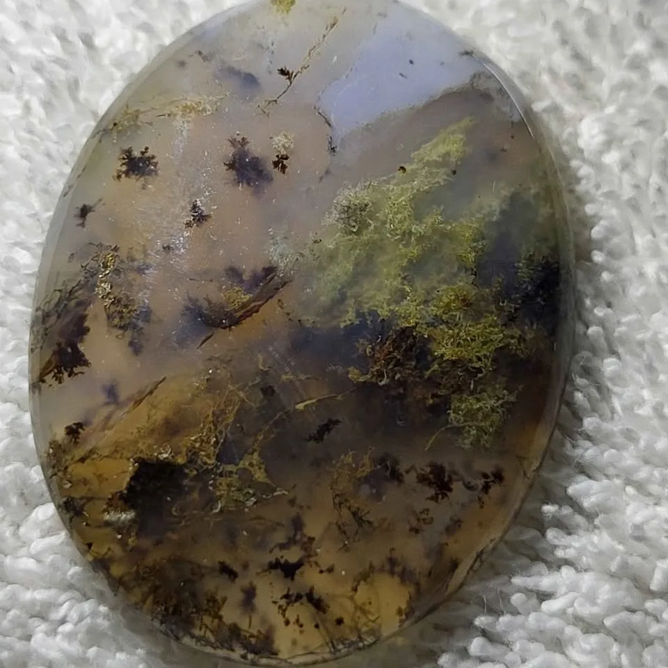 Moss Agate Crystal Cabochon image indicator(6)
