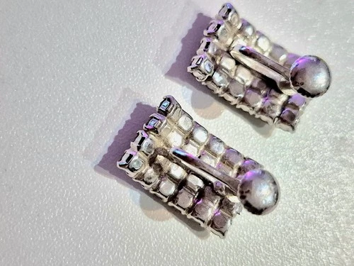 Vintage Rhinestone Earrings – Screw-Back, 1950's Glam - photo 3