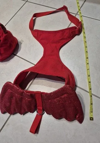 Red DEVIL dog halloween costume MED/ LG* image indicator(2)