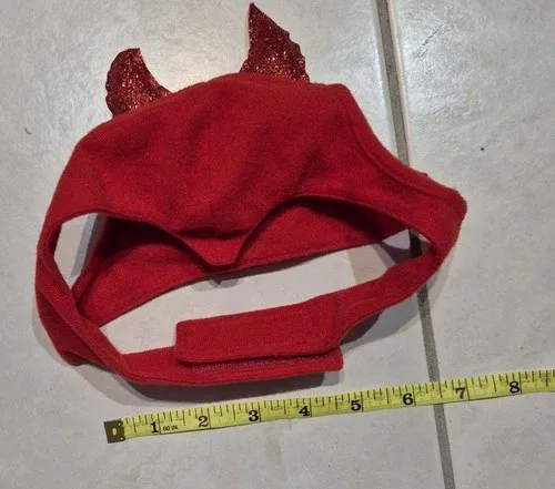 Red DEVIL dog halloween costume MED/ LG* image indicator(5)
