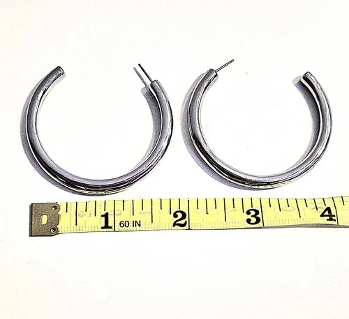 silver hoop earrings * image indicator(3)